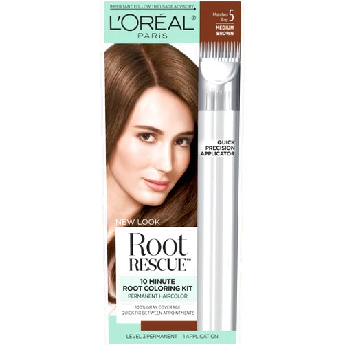 L'Oreal Paris Root Rescue 10 Minute Root Coloring Kit, 5 Medium Brown