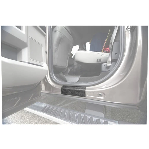 TufSkinz Door Sill Protection Overlays - Compatible with 2017-2022 Super Duty - Black ABS Plastic