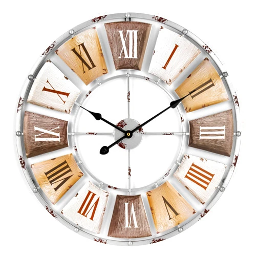 Sorbus Decorative Large 24-Inch Wall Clock for Living Room, Vintage Industrial Modern Rustic Farmhouse Style, Oversized Roman Numeral Clock, Modern Wall Clock, Ideal Room Décor