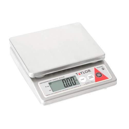 Taylor TE10CSW 10-Pound Water Resistant Digital Portion Control Scale, Multi-Functional Food Scale for Precise Weight Measuring and Portion Control, Tare Function, NSF, Stainless Steel Platform