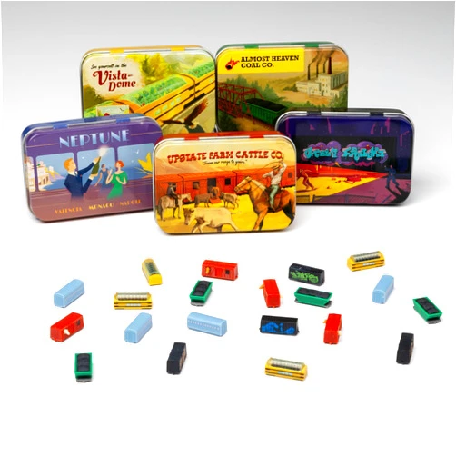 The Little Plastic Train Co. Remarkable Railcars - Deluxe Board Game Train Set | Upgraded Player Pieces for Ticket to Ride and Other Adult, Family, and Kids Train Board Games
