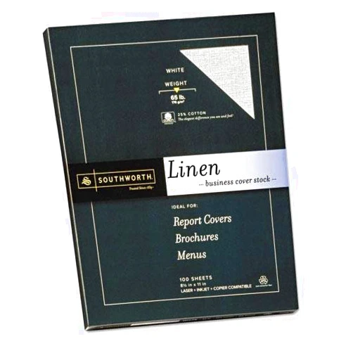Southworth SOUZ550CK - Southworth 25% Cotton Linen Business Cover Stock by Southworth