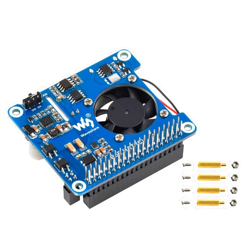 waveshare POE HAT (C) for Raspberry Pi 4B/3B+, Power Over Ethernet HAT, Support IEEE 802.3af/at-Compliant Network,12V and 5V Power Outputs to Use More Peripherals