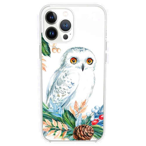 Blingy's for iPhone 13 Pro Max Case (6.7 inch), Fun Floral Owl Pattern Cute Bird Design Animal Style Transparent Soft TPU Protective Clear Case Compatible for iPhone 13 Pro Max 6.7
