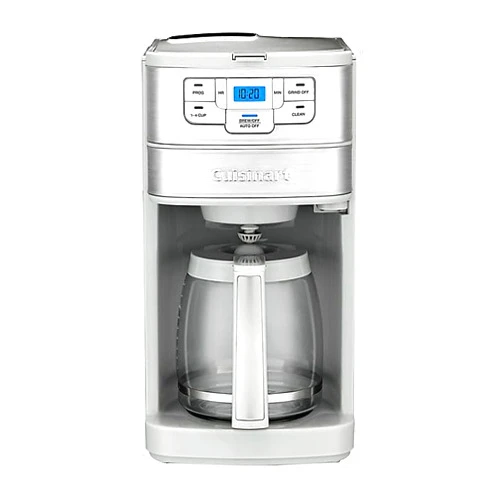 Cuisinart Stainless Steel Automatic Grind and Brew 12-Cup Coffeemaker with 24-Hour Programmability, 1-4 Cup Setting and Glass Carafe