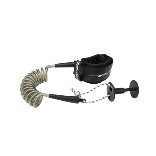 CONTOUR SURF Billabong x Contour SURF Bodyboard Leash 4ft – Coiled Wrist Leash with Double Swivel for Bodyboarding, Lightweight Durable PU Cord for Secure Surf Sessions