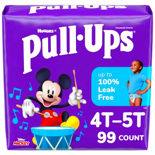 Pull-Ups Boys' Potty Training Pants, 4T-5T (38-50 lbs), 99 Count (3 Packs of 33)