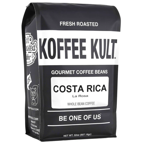 Koffee Kult Costa Rican La Rosa - Medium Roast Single Origin Coffee Beans 100% Arabica Specialty Coffee (32oz)