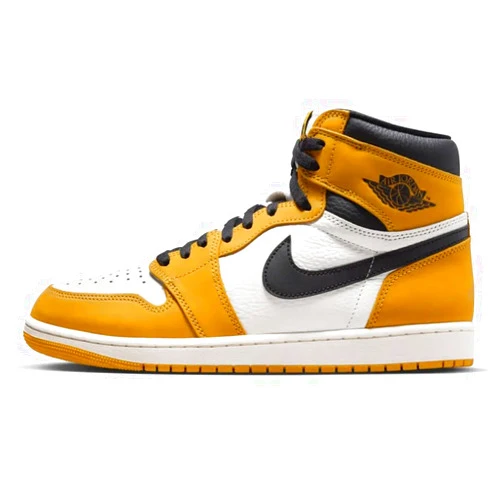 NIKE Air Jordan 1 Retro High OG Yellow Ochre (DZ5485-701, Yellow Ochre/Sail/Black) Size 7