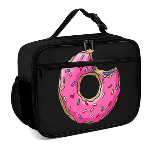 Muishi Donut Reusable Lunch Box Insulated Lunch Bag Cooler Bag Lunchbox Meal Food Container Tote Bag for Women Kids Girls School Camping Hiking Picnic Beach Travel
