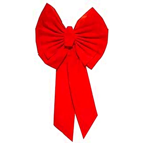 Rocky Mountain Radar Rocky Mountain Goods Extra Large Red Christmas Bow - 35” by 18” - Looped Waterproof Velvet - Outside Bow - for Car, Door, House - Attachment for Hanging