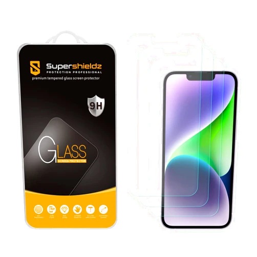 Supershieldz (3 Pack) Designed for iPhone 14 / iPhone 13 / iPhone 13 Pro (6.1 inch) Tempered Glass Screen Protector, Anti Scratch, Bubble Free