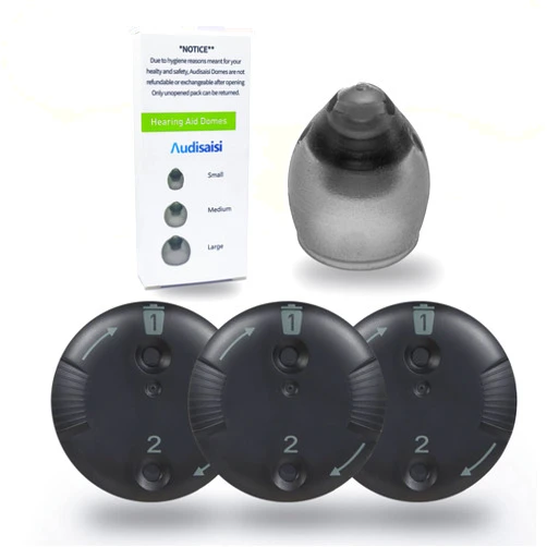 Audisaisi 20 pcs Phonak Small Size Vented 4.0 Hearing Aid Domes &3 pcak/24pcs Cerushield Disk v2.0 098-0445 for phonak,Phonak Hearing Aid Accessories,phonak Hearing aid Parts