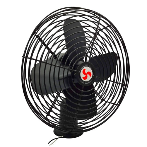 Maichis Heavy Duty All Metal 12V Car Fan, 8inch fan blade with Black Finished and 2 Speed Switch, Ventilation Electrical Cooling Air Metal Fan for Cars, Trucks, RV, Delivery Vehicle, Bus, Van