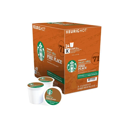 Starbucks Pike Place Decaf Coffee, Keurig (100684)