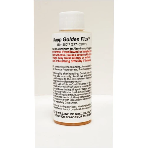 Kapp Alloy Kapp Golden Flux Lead-Free for Aluminum to Aluminum, Copper, and Stainless Steel: 2oz bottle
