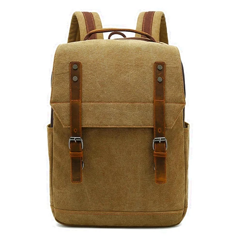 RealCool Vintage Laptop Backpack for Men Women, Bookbag Casual Daypack for College Work, travel bag fit 15.6”Laptop