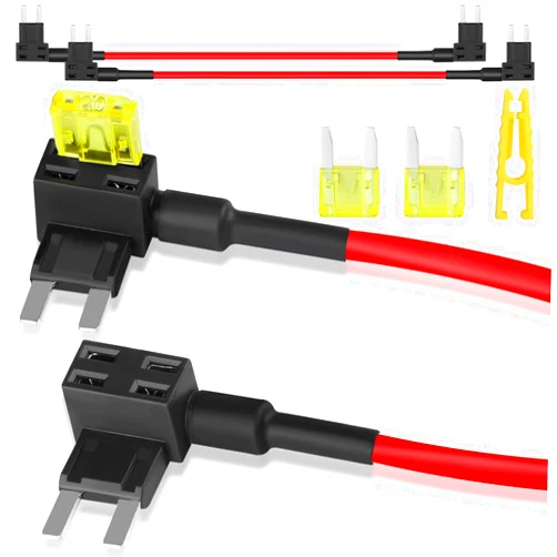 XIOGZAXI 3 Pcs Tipm Fuel Pump Relay Bypass Kit 11.8 Inch Length, Tipm Bypass Cable 14 AWG, Electrical Bypass Fuse with Mini Car Fuses 20A Fuse Puller for Repair Fuel Pump Relay Bypass by XIOGZAXI