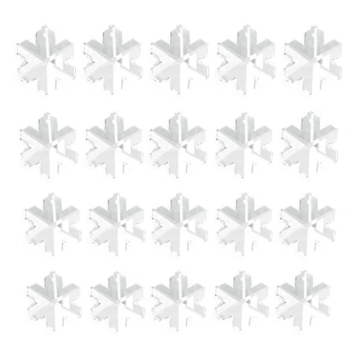 LONGSHENG - SINCE 2001 - Pack of 20 Clear Crystal Snowflake Crystal Suncatcher - Rainbow Maker Hanging Crystals Prisms for Windows Hanging Ornament Chandelier Crystals Replacement Christmas Home Decor