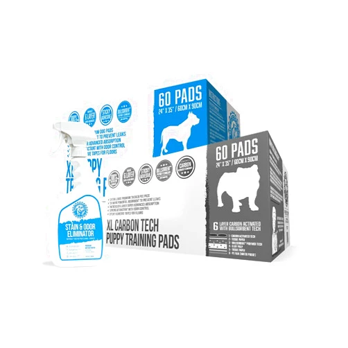 Bulldogology 120-Count Dog Pads w Stain & Odor Remover Bundle