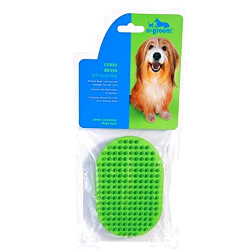 UGroom Rubber Curry Brushes (Lime)