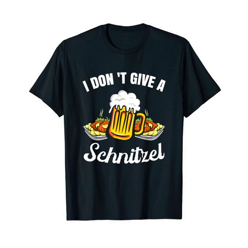 Deutschland Bier Geschenke & Lustige Sprüche I Dont't Give A Schnitzel Funny Saying Gift Germany T-Shirt