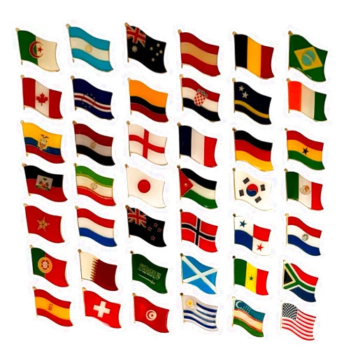 World Flags Direct World Cup 2026 Soccer Flag Pin Set – 42 National Flag Lapel Pins, Complete Collector Badge Set for All Teams Competing