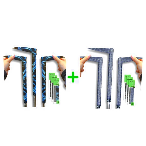 ALIEN PROS 6 Pack Blue Waves & Puzzles Mix Golf Grip Wrapping Tapes - ReGrip in 1 Minute