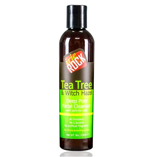 Irie Rock Tea Tree & Witch Hazel Deep Pore Acne Cleanser: Acne Face Wash with Salicylic Acid Cleanser - Face Wash for Oily Skin & Cleanser for Acne Prone Skin - Natural Acne Wash for Men & Women - 8oz