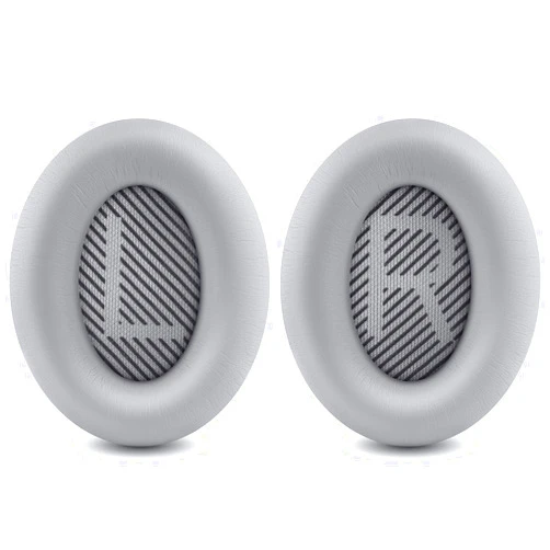 JTSTSTORE Professional Replacement Ear Pads, for Bose QC 35/25 / 15 QC2 / Ae2 / Ae2i / Ae2W / Sound Link/Sound True/Soft Protein Leather/Noise Isolation Memory Foam (Silver)