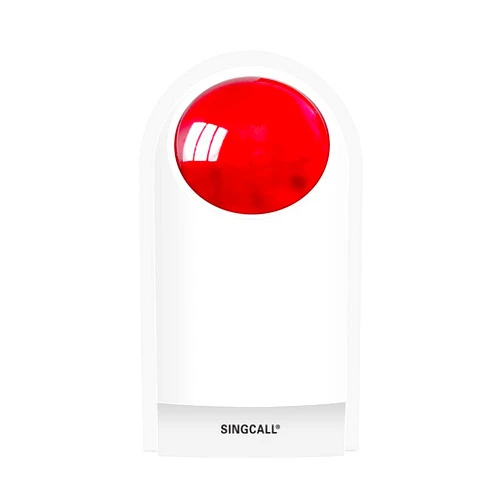 SINGCALL Strobe Siren Panic Alarm Siren Waterproof Outdoor Loud Panic SOS Warning System Wireless Strobe Siren Alarm System for Home Caring Loud Outdoor SOS Alert Siren (Can't Be Used Alone)