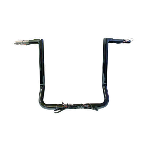 Dominator Industries 1 1/4” Prewired 16” Gloss Black Miter Bar Apes compatible with Harley-Davidson Electra & Street Glide, Special, Ultra Limited, Low - Handlebars for 2014-2023