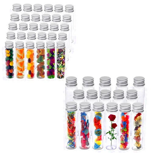 Berenti 2 in 1 Plastic Test Tubes with Caps 16 PCS (50 ml) & Plastic Test Tubes with Caps 20 PCS (115 ml)