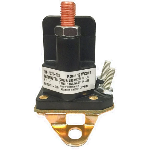 Trombetta 12 Volt High Performance Plastic DC Contactor Part No. 784-1221-020