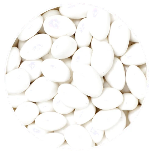The Hampton Candy Company White Jordan Almonds, 2 Pound Jordan Almonds Bulk Bag, White Candy, White Almonds, Wedding Candy Favors, Events & Holidays