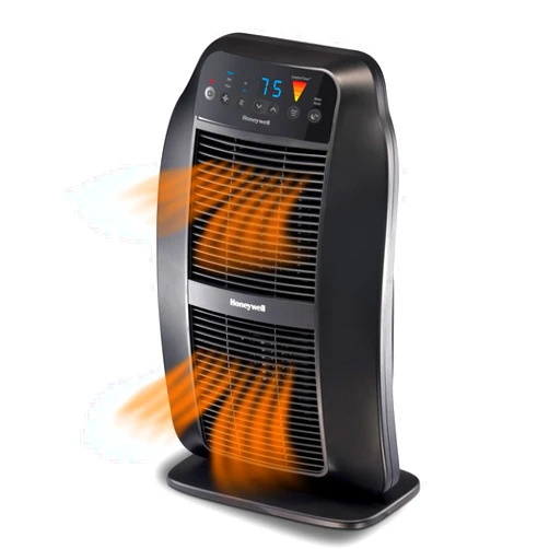 Honeywell HeatGenius Ceramic Heater, Black – Easy to Use Space Heater with Multi-Directional Heating, Digital Controls and Programmable Thermostat