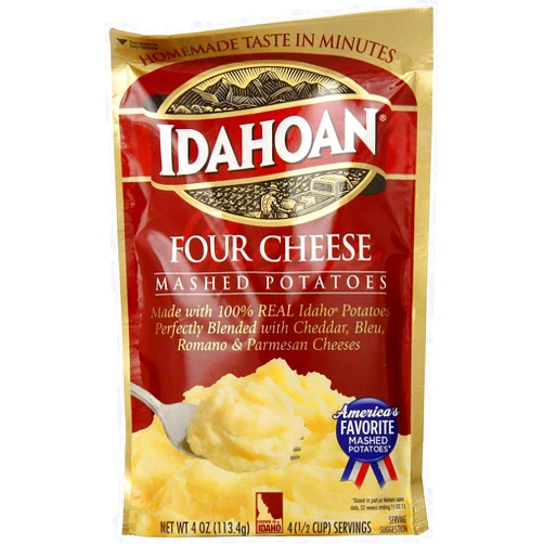 TLC 3 Pack Idahoan Mashed Potatoes Four Cheese 4oz Bags