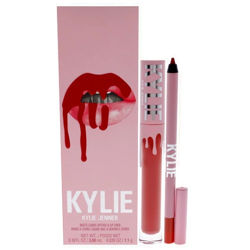 Kylie Cosmetics Matte Lip Kit - 801 Liquid Queen for Women - 2 Pc 0.10oz Matte Liquid Lipstick, 0.03oz Lip Liner