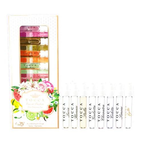 Tocca Women's Perfume Mini Discovery Set of 8, 1.5ml Each - Includes Cleopatra, Stella, Florence, Giulietta, Colette, Simone, Belle & Lucia