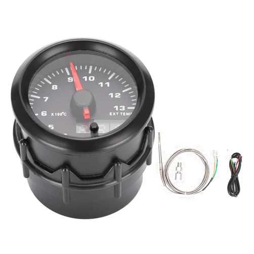 Psytfei Egt Gauge 2in Pyrometer Gauge Kit 52mm Exhaust Gas Temperature Gauge Car Meter 7 Colors LED Exhaust Gas Gauge Kit Universal Egt Sensor Gauge with Sensor