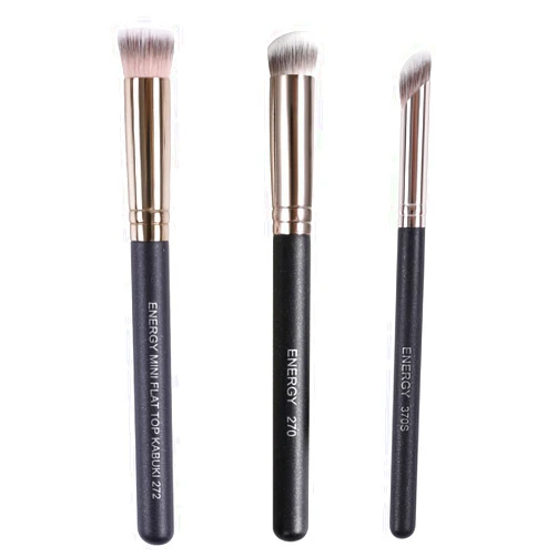 ENERGY Concealer Brush Set Professional Angle Under Eye Concealer Brushes Flat Top Perfect For Eye Concealer Foundation Blending Liquid Cream or Flawless Powder Cosmetics Buffing Stippling