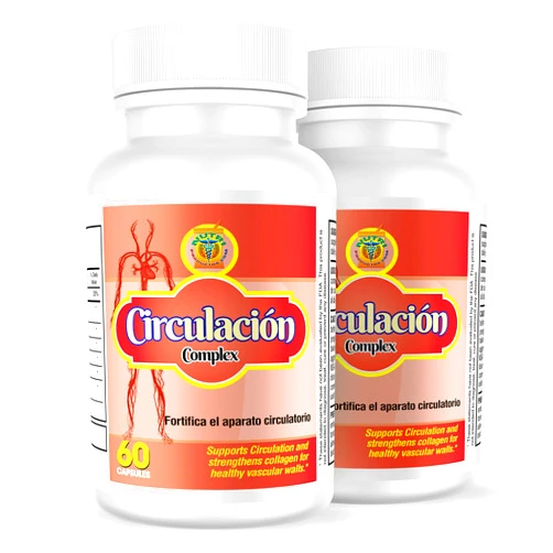 Nutrisalud Products Circulacion Complex, Capsulas naturales para la circulacion.Set de 2 frascos.Combaten Varices,calambres,hinchazon de pies y Manos,ayudan a bajar el colesterol.