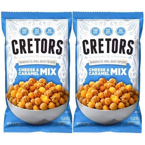 G.H. Cretors The Mix Popped Caramel & Real Cheddar Cheese Pop Corn 7.5 oz. (Pack of 2)