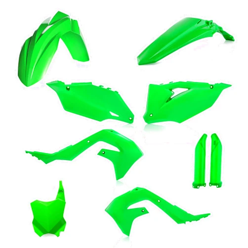 Acerbis Full Plastic Kits For Kawasaki - Green (2736290006), One Size
