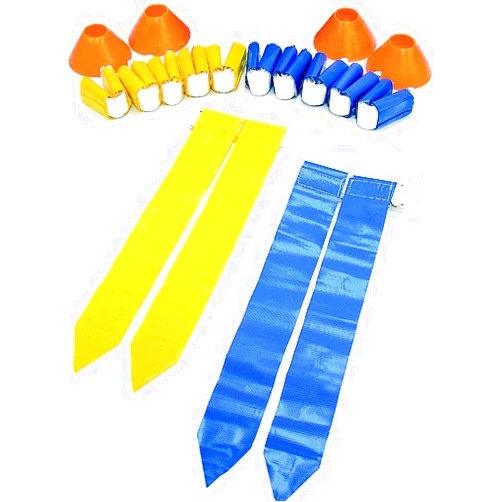 SKLZ 10 Man Flag Football + End Zone Pylons, Complete Indoor & Outdoor Training Set