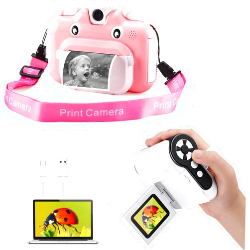Barchrons Bundle: Barchrons Instant Print Digital Kids Camera Gift for 6-12 & Microscope for Kids 1000X Handheld Microscope for Kids