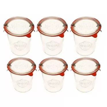 Weck 742 Mold Jar - .5 Liter, Set of 6