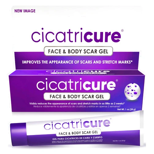 Cicatricure Face & Body Advanced Scar Gel, Scar Treatment for Old & New Scars, Fades Stretch Marks Away, Surgical Scars, Injuries, Burns and Acne Scar Treatment, For Adults & Kids, 1 oz (28g), 1-Pack