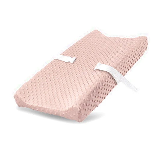 Little Tots Changing Pad Cover, Ultra Soft Minky Dots Plush Changing Table Covers Breathable Mink Changing Table Sheets Cover Wipeable Changing Pad Covers for Infants Newborn Baby Girl Boy (Sepia Rose)