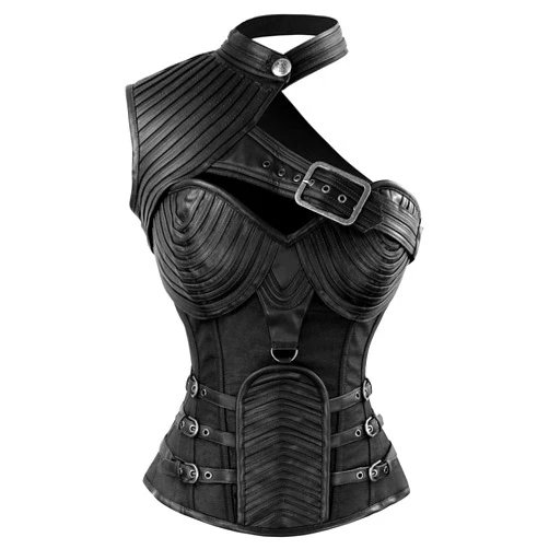 Charmian Women's Steampunk Gothic Heavy Strong Steel Boned Corset with Zipper